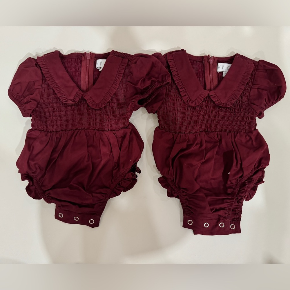 Ivy City Addie rompers 0-3m Wine